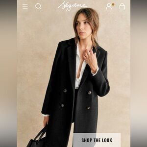 Sezane Johnson Coat 36 navy